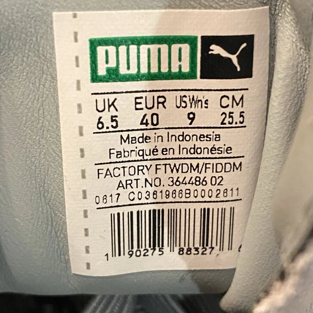 Puma Suede XL Big‎ Ribbon Lace VR Sneakers - Gray - Women's Sz 9 Rare Shoes